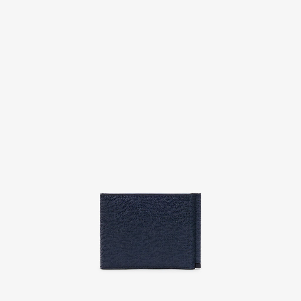 Valextra Portafoglio fermasoldi da Uomo in Pelle Blu | Valextra Sconto
