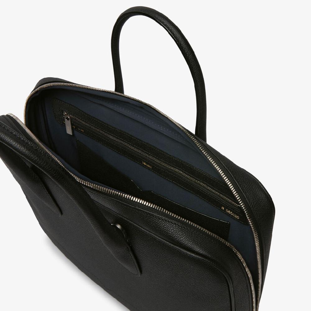 Valextra Laptop bag da Uomo in Pelle Nera di Lusso | Valextra My Logo Economico