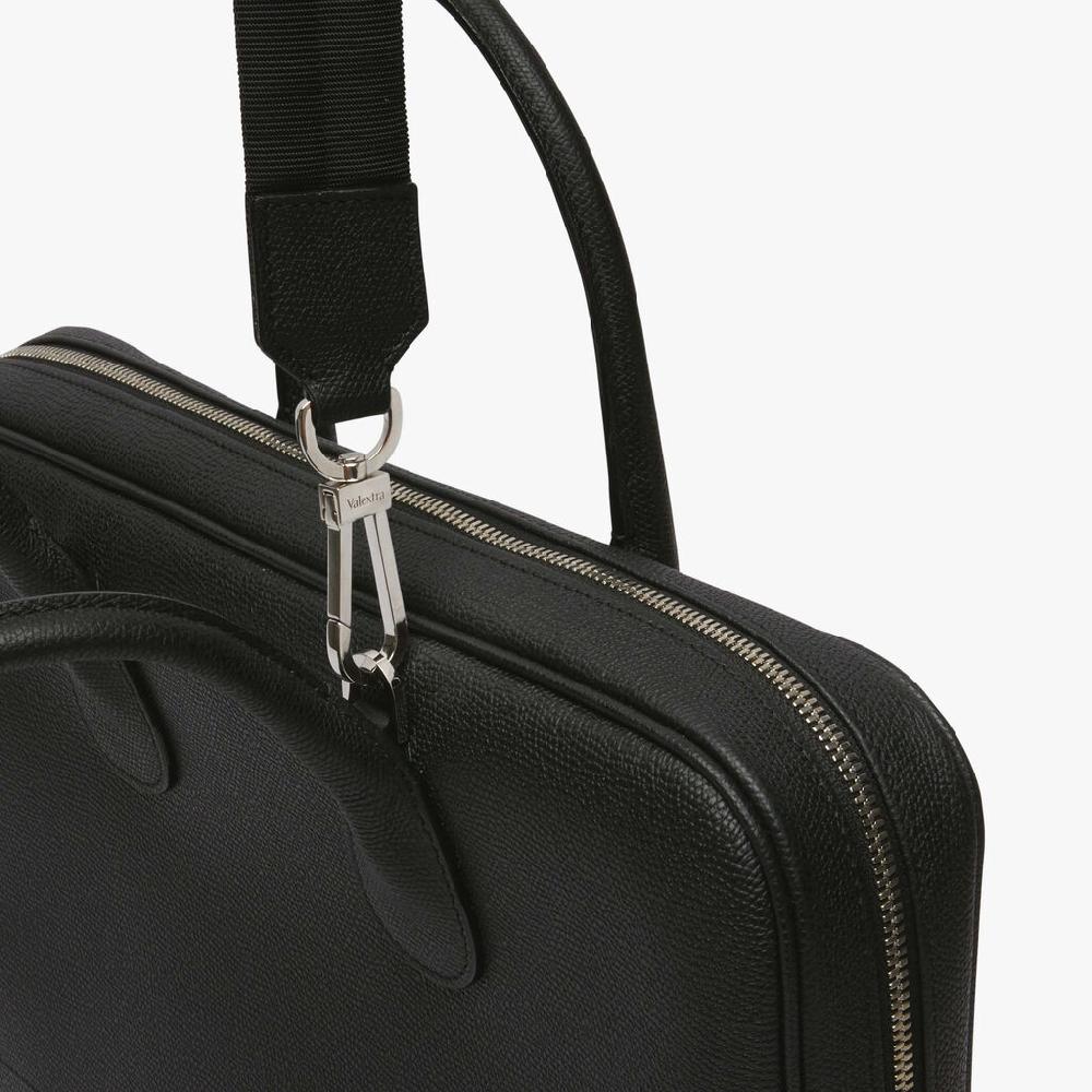 Valextra Laptop bag da Uomo in Pelle Nera di Lusso | Valextra My Logo Economico