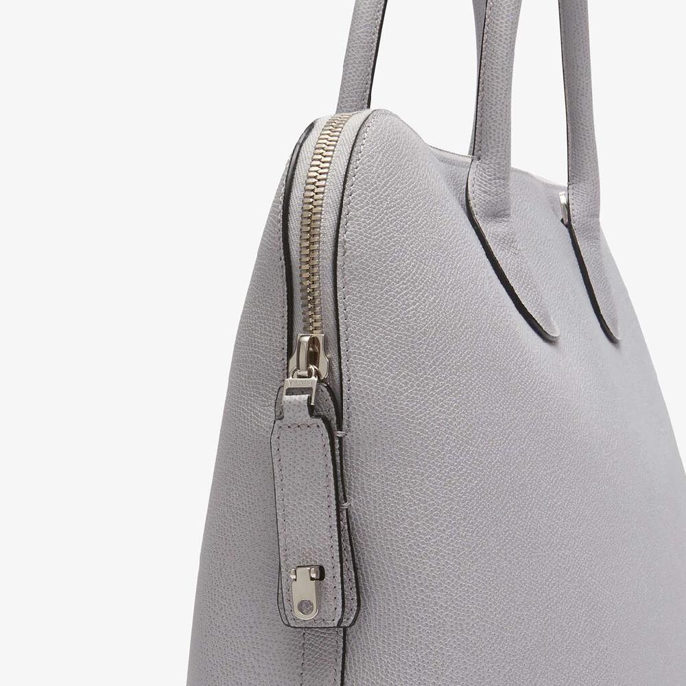 Valextra Borsa tote da Uomo in Pelle Grigia Sasso | Valextra My Logo Outlet