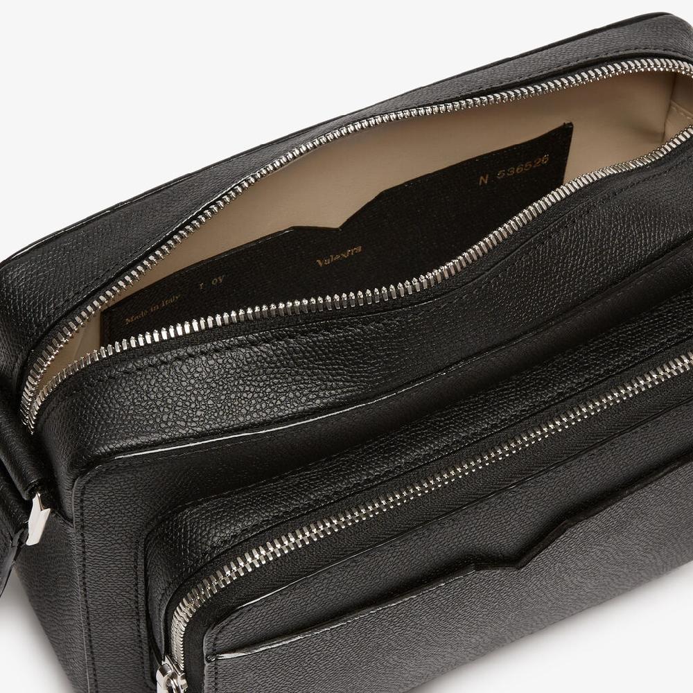 Valextra Borsa compatta Reporter in Pelle Nera | Valextra V-Line Offerte