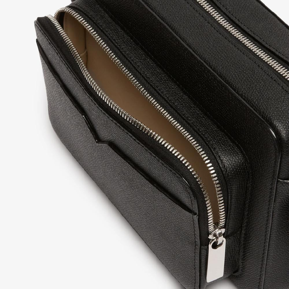 Valextra Borsa compatta Reporter in Pelle Nera | Valextra V-Line Offerte