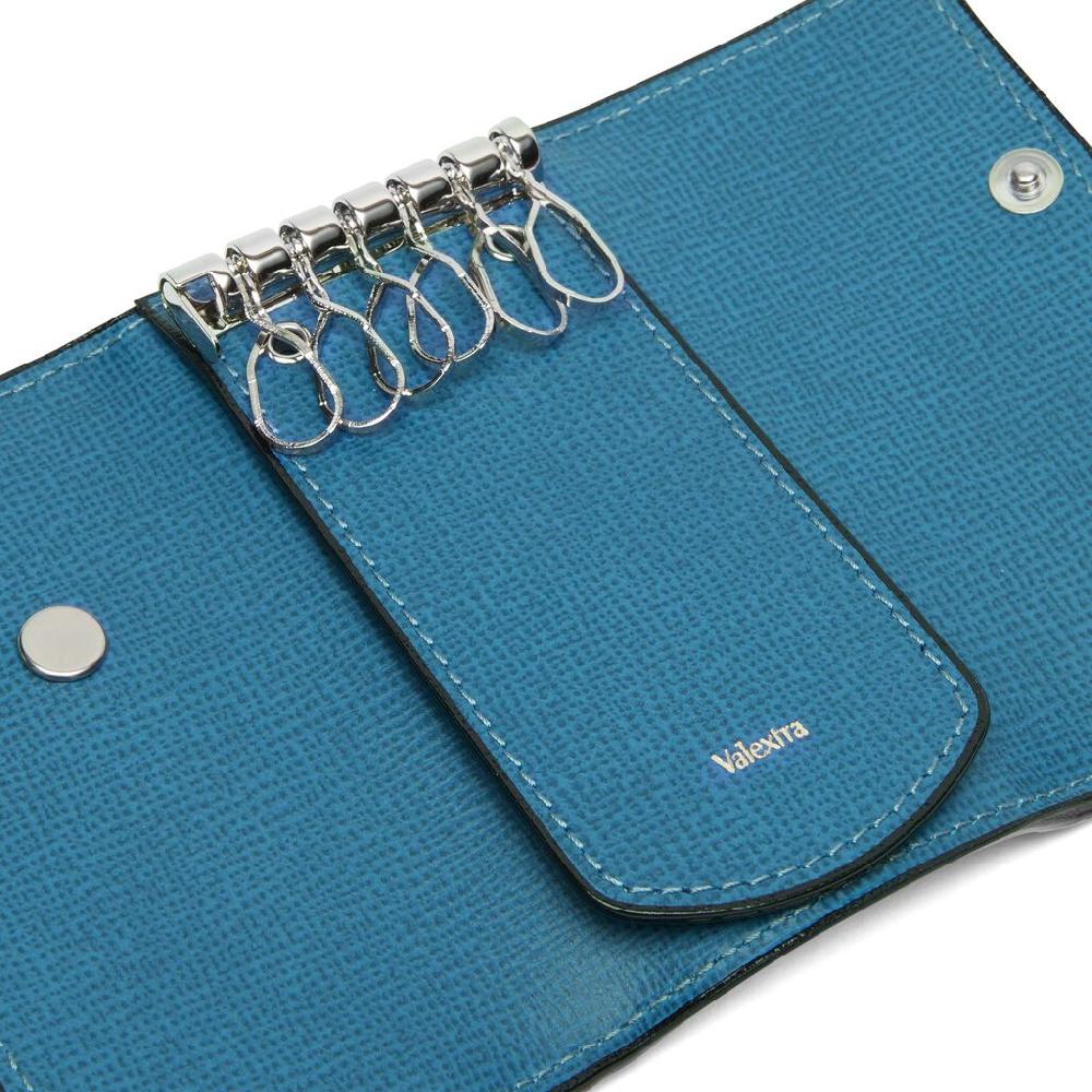 Valextra Portachiavi in Pelle Blu Cobalto | Valextra Italia