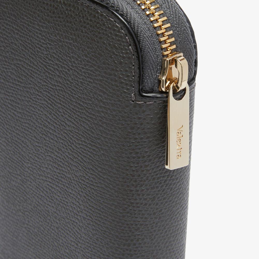 Valextra Portafoglio da Donna di Lusso in Pelle Grigia | Valextra Zip Around Spedizione Gratuita