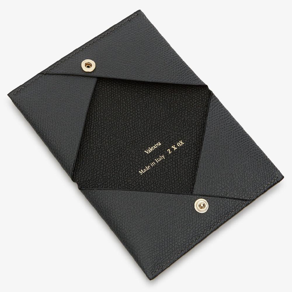 Valextra Porta carte da Uomo di Lusso in Pelle Grigia e Nera | Valextra Negozi Online
