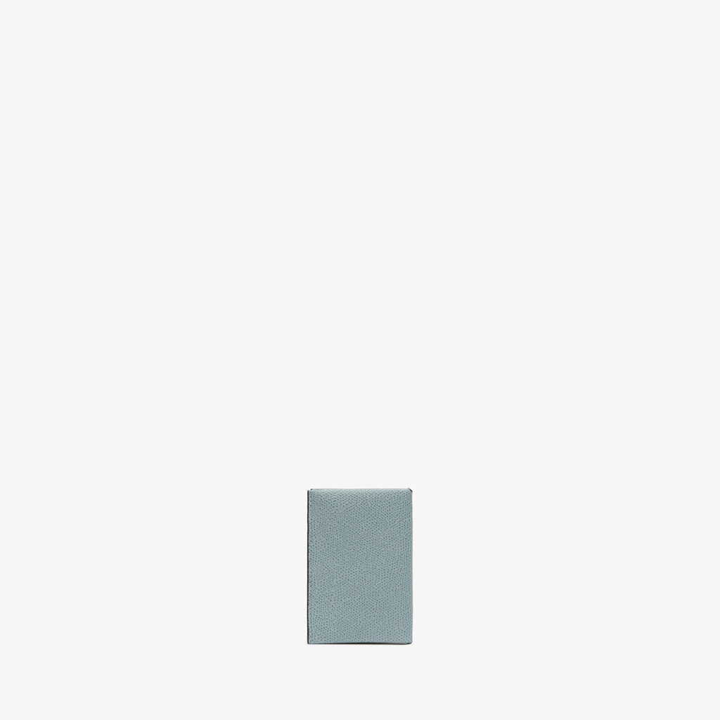 Valextra Porta carte piccolo di Lusso in Pelle Blu e Nera | Valextra Consegna Veloce