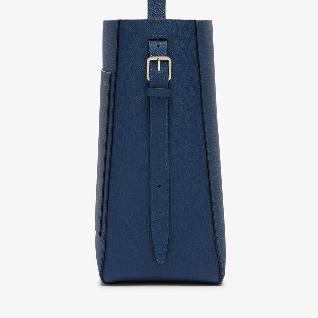 Valextra Borsa a secchiello da Donna in Pelle Blu Zaffiro | Valextra Soft Offerta natalizia