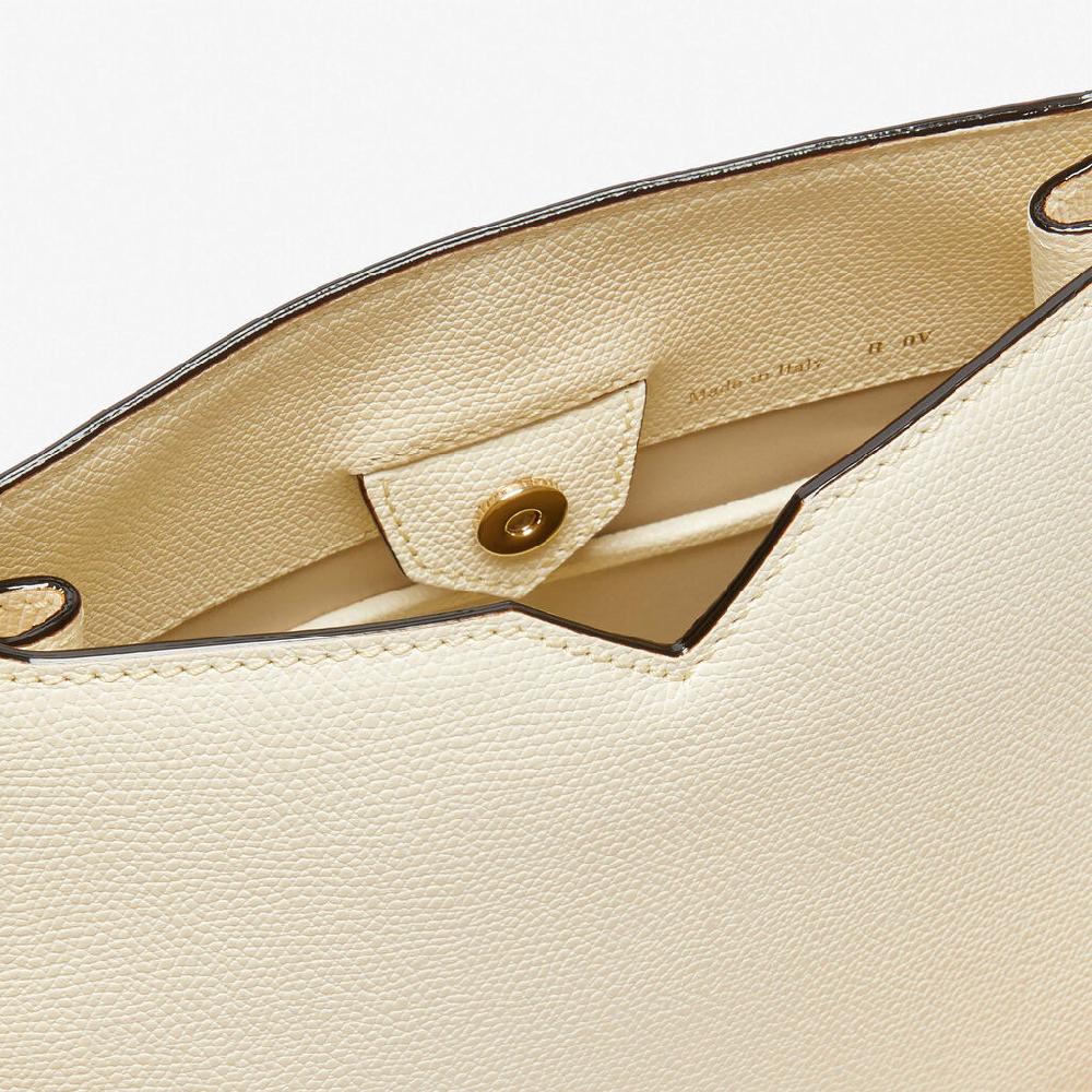 Valextra Borsa a spalla Mini in Pelle Bianca | Valextra Hobo Sottocosto