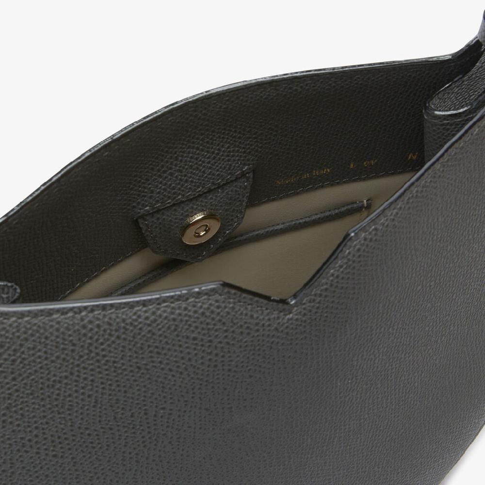 Valextra Borsa weekend Mini da Donna in Pelle Grigia | Valextra Hobo Presa