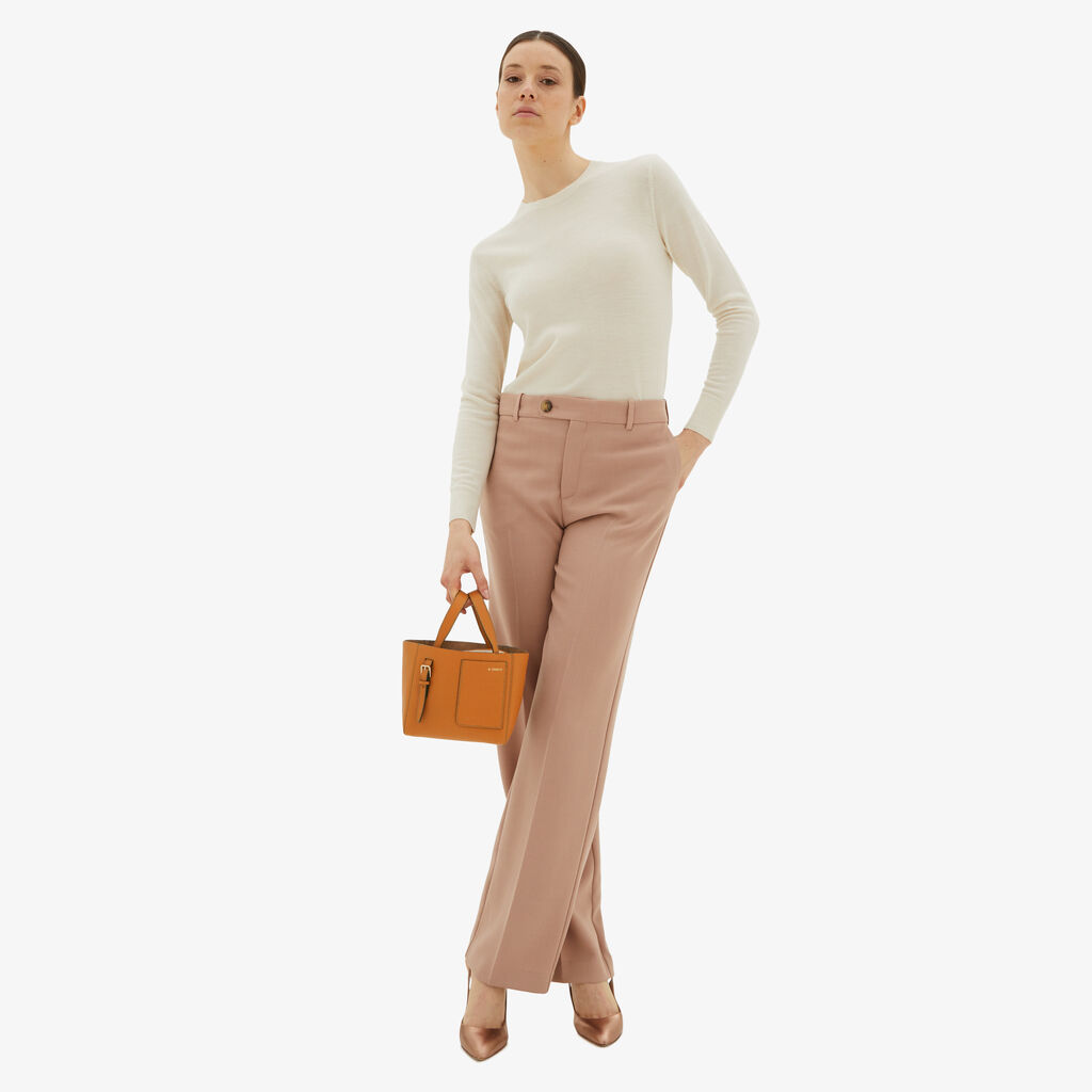 Valextra Borsa Secchiello da Donna in Pelle Marrone rigida | Valextra Soft Sconto