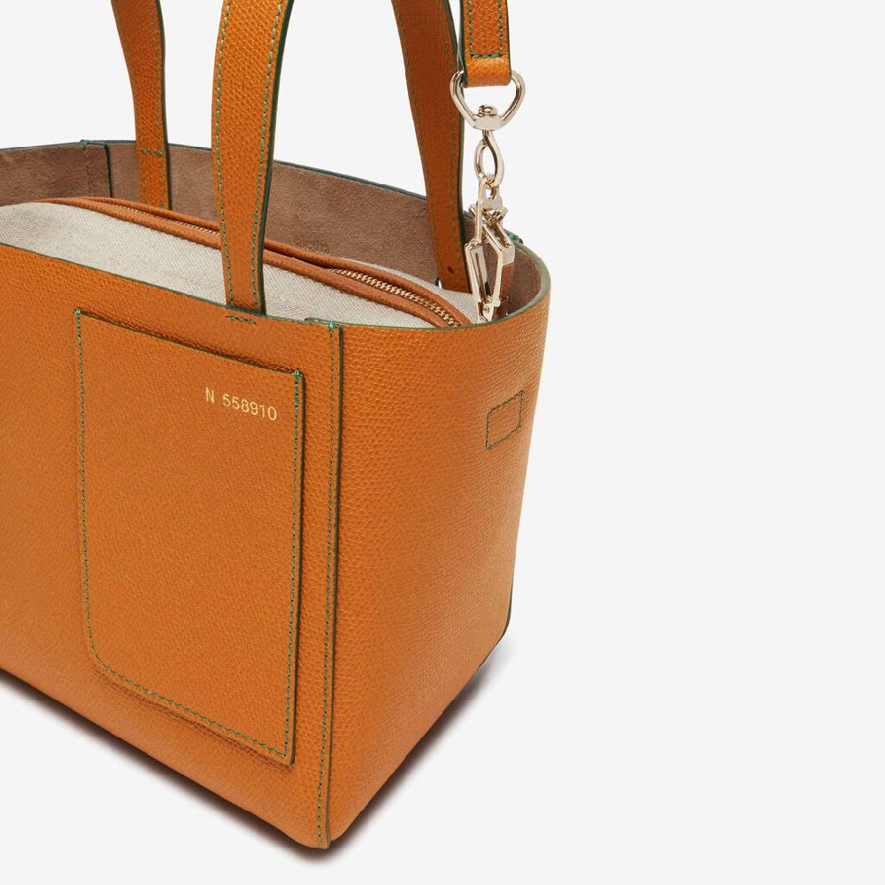 Valextra Borsa Secchiello da Donna in Pelle Marrone rigida | Valextra Soft Sconto