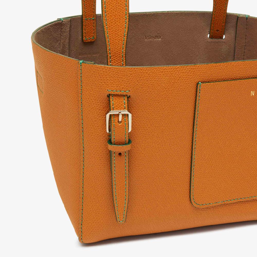 Valextra Borsa Secchiello da Donna in Pelle Marrone rigida | Valextra Soft Sconto
