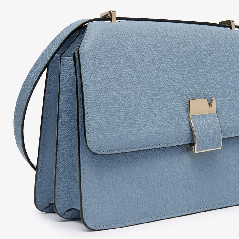 Valextra Borsa tracolla da Donna di Lusso in Pelle Azzurra | Valextra Outlet