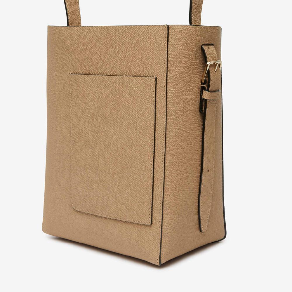 Valextra Borsa a secchiello da Donna Mini in Pelle Beige | Valextra Soft Offerte