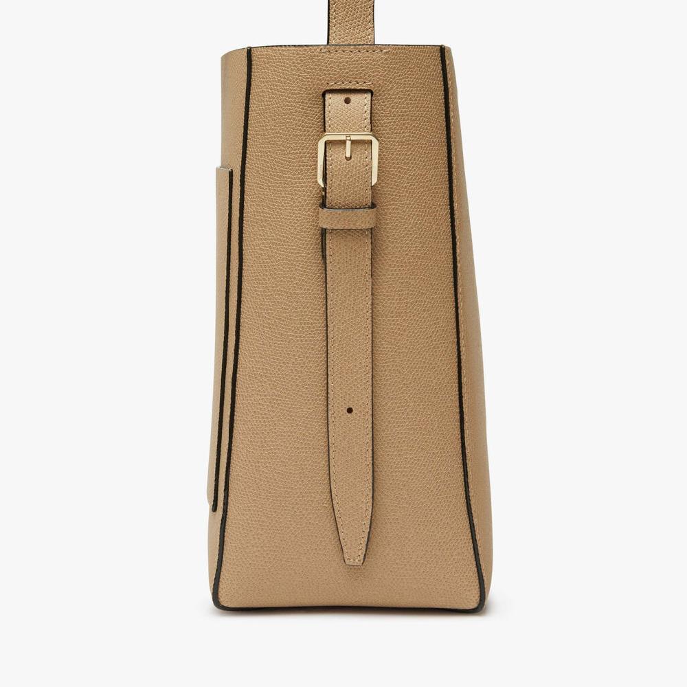 Valextra Borsa a secchiello da Donna Mini in Pelle Beige | Valextra Soft Offerte