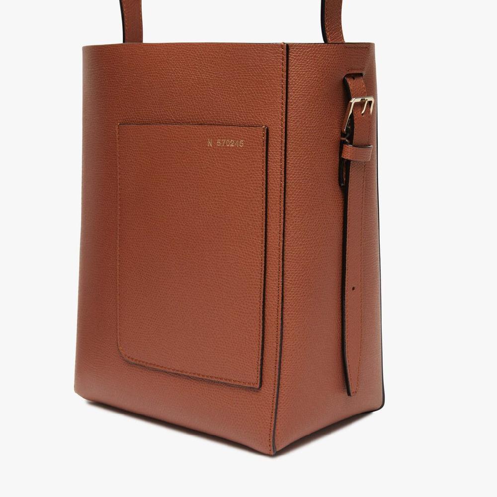 Valextra Borsa a secchiello da Donna Mini in Pelle Marrone | Valextra Soft Hotsell