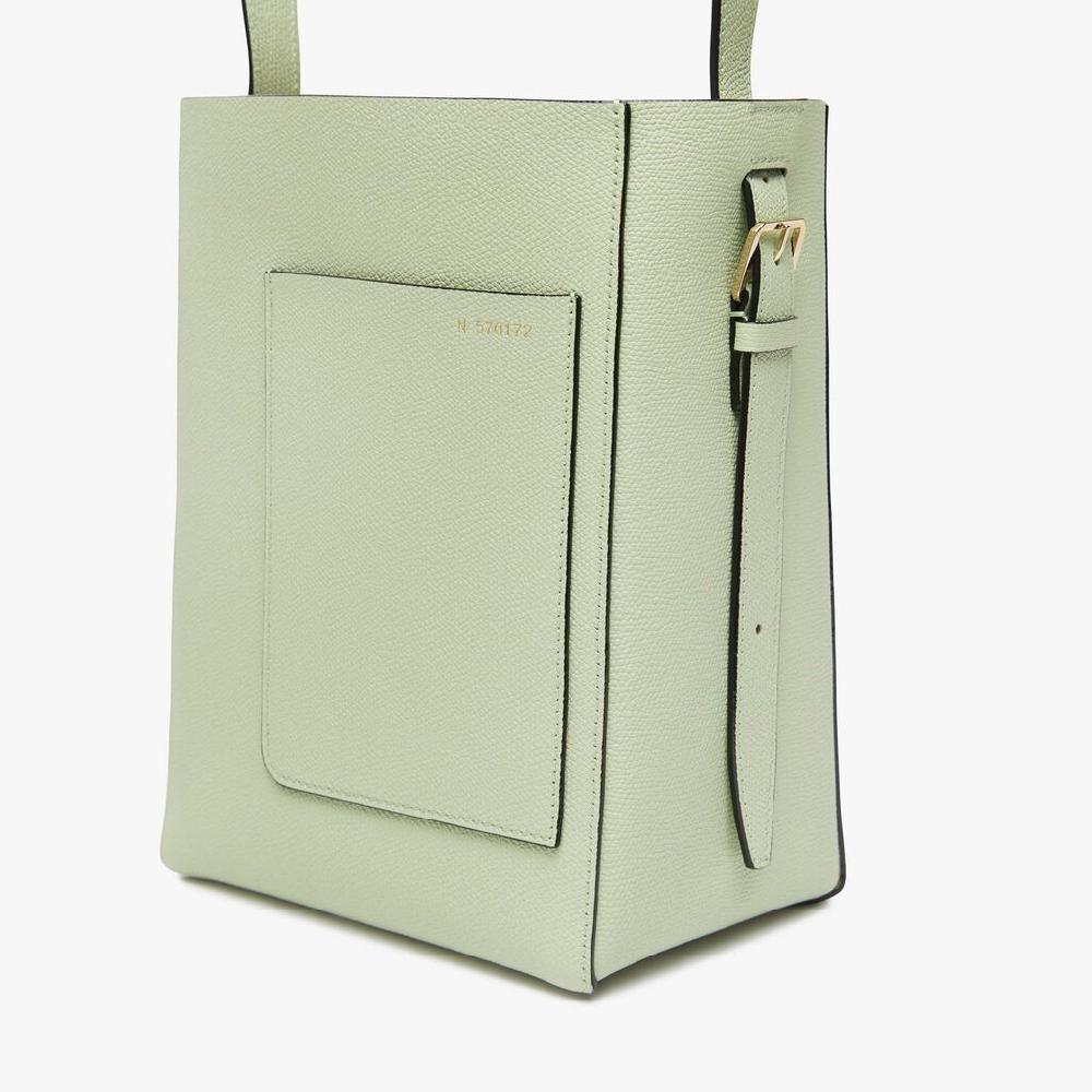 Valextra Borsa a secchiello da Donna Mini in Pelle Verde | Valextra Soft Nuovi prodotti