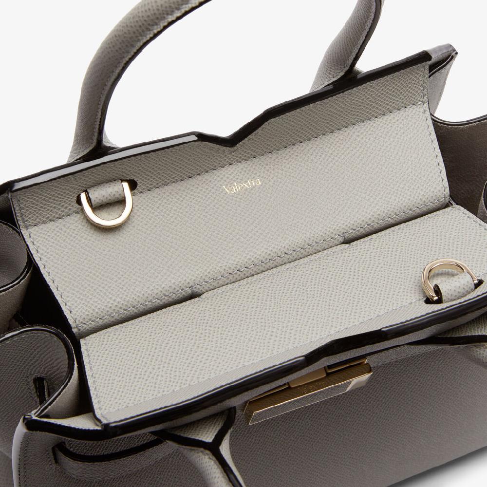 Valextra Borsa due manici Donna Mini in pelle Grigia chiara | Valextra I Più Venduti
