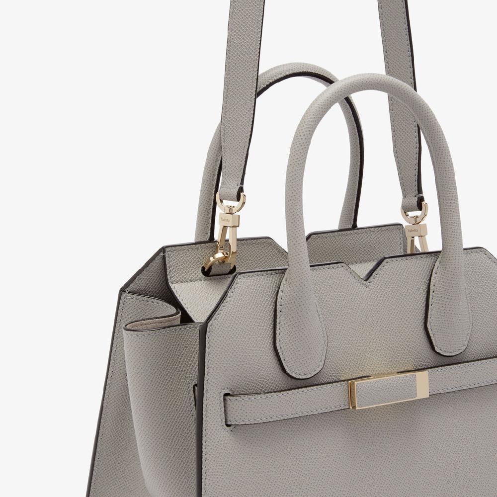 Valextra Borsa due manici Donna Mini in pelle Grigia chiara | Valextra I Più Venduti