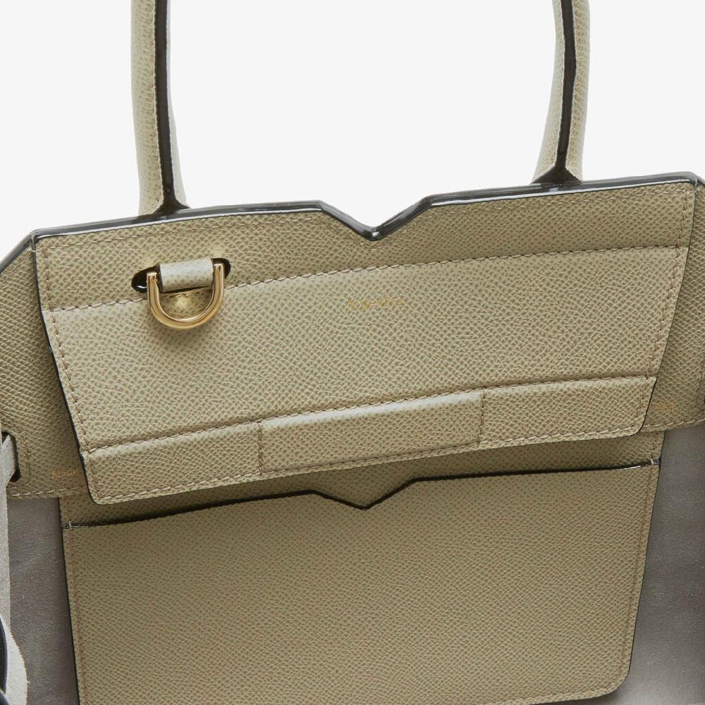 Valextra Borsa a due manici Donna Mini in Pelle Verde tundra | Valextra Vendite Flash