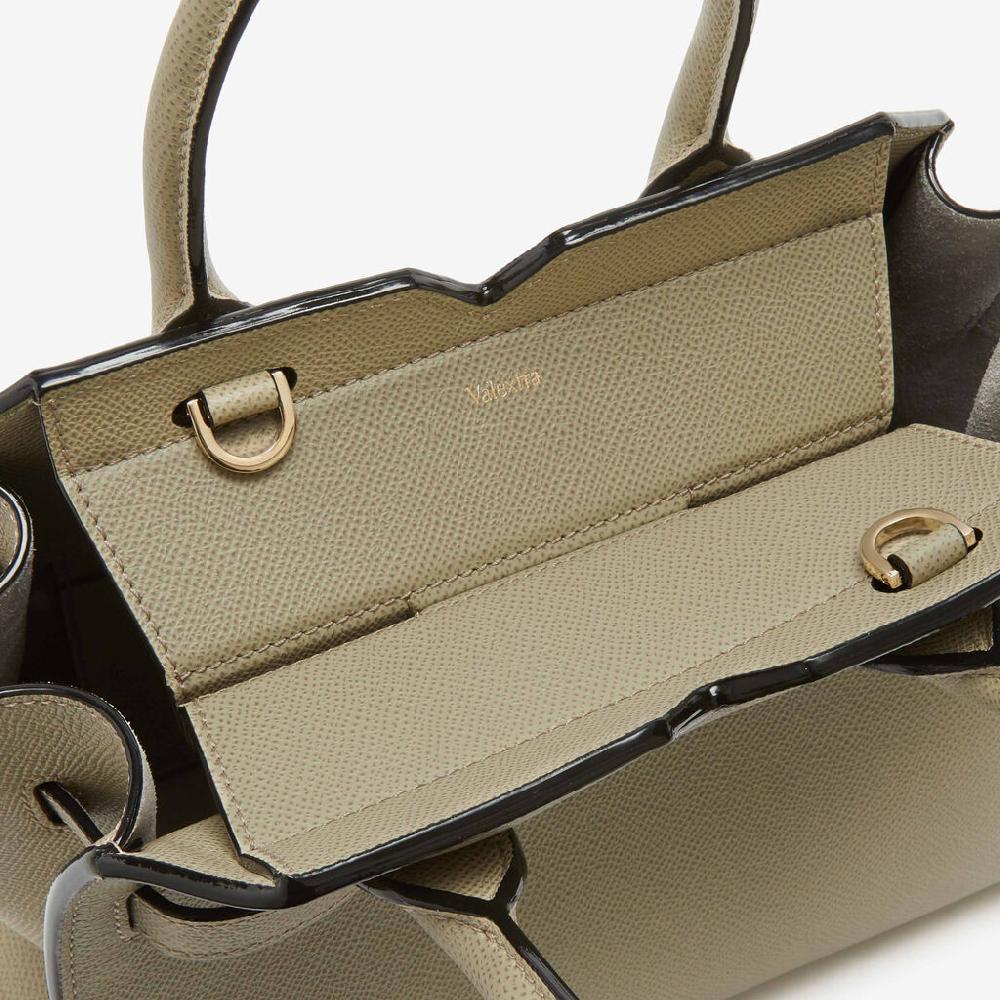 Valextra Borsa a due manici Donna Mini in Pelle Verde tundra | Valextra Vendite Flash
