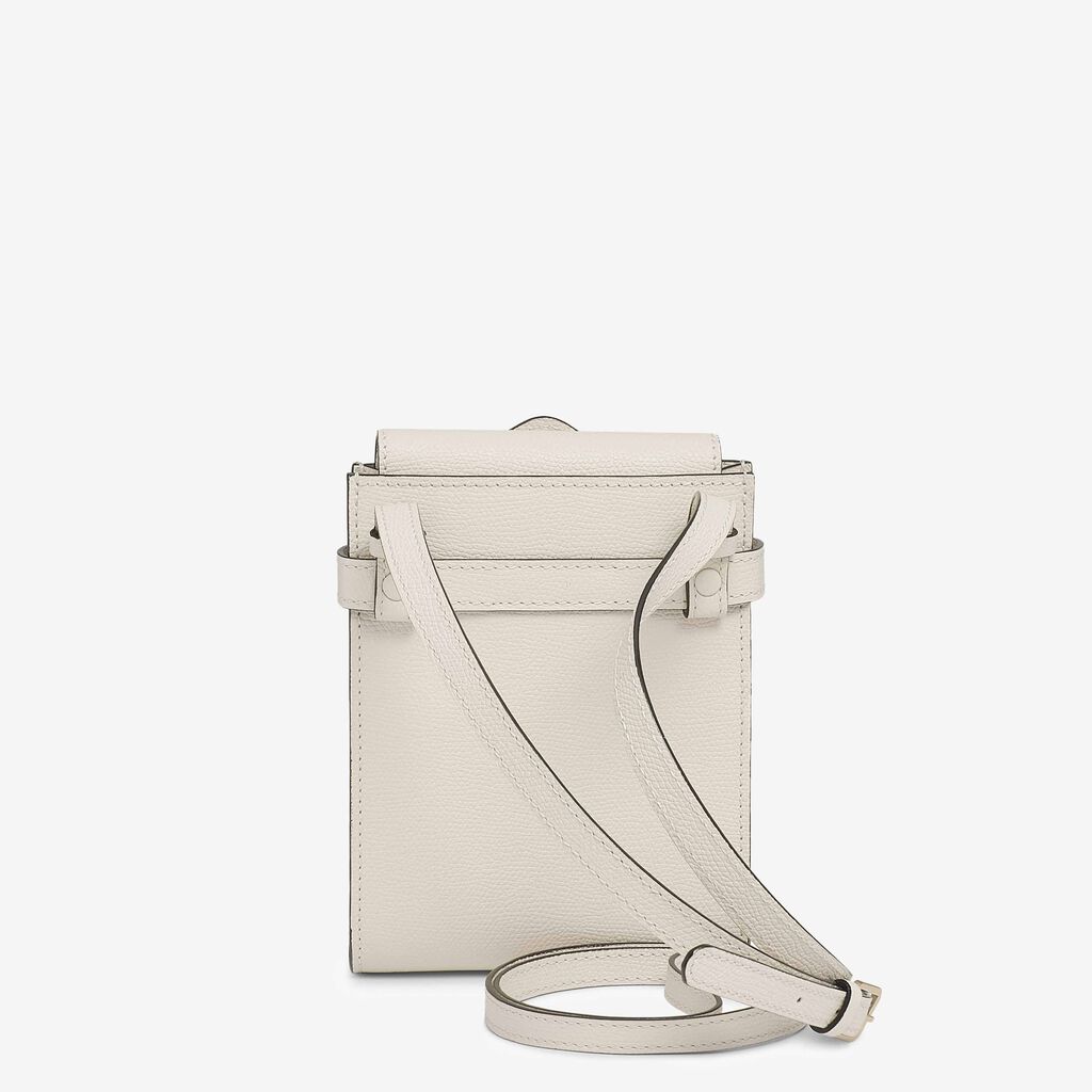 Valextra Borsa a tracolla Micro in Pelle Bianca | Valextra Brera Nuova