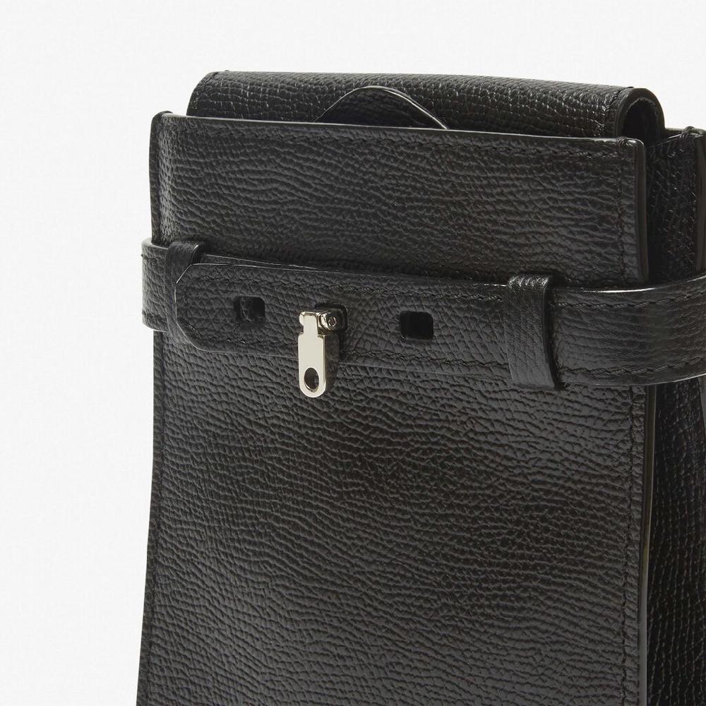 Valextra Borsa a tracolla slim Micro in Pelle Nera | Valextra Brera Sconti VIP