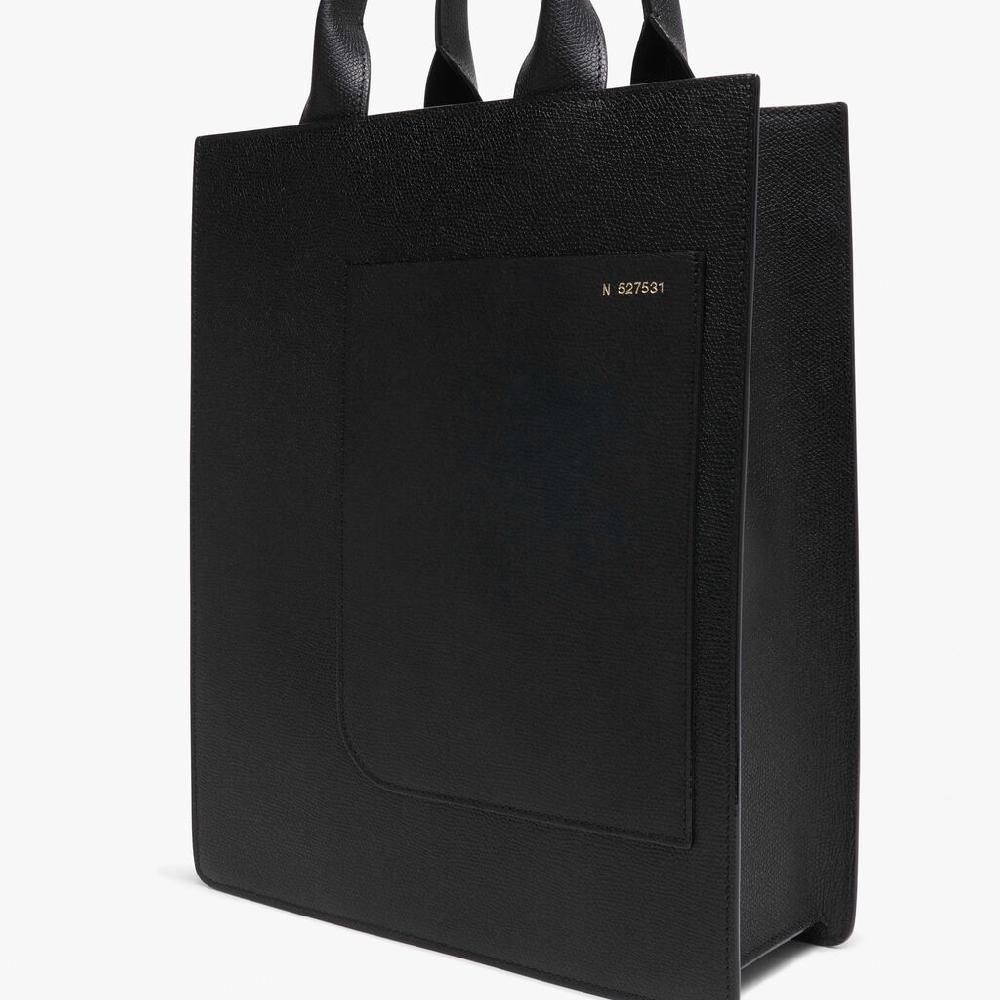 Valextra Borsa a mano da Donna di Lusso in Pelle Nera | Valextra Boxy 2025