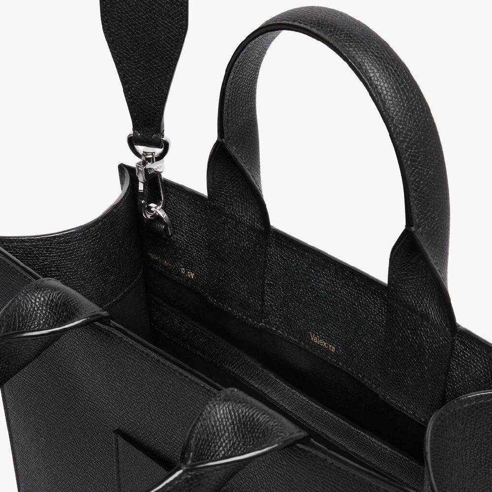 Valextra Borsa a mano da Donna di Lusso in Pelle Nera | Valextra Boxy 2025
