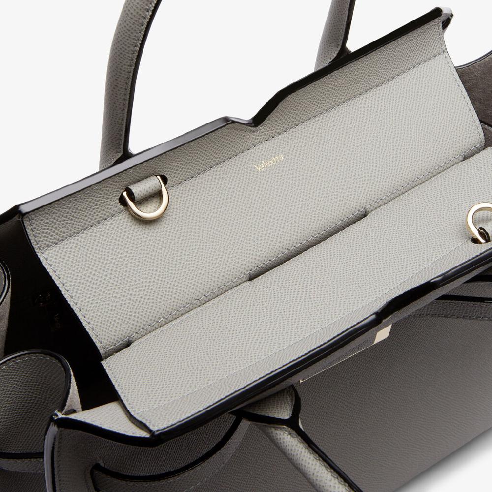 Valextra Borsa a due manici Donna di Lusso in Pelle Grigia chiara | Valextra In Linea