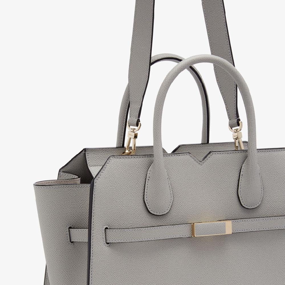 Valextra Borsa a due manici Donna di Lusso in Pelle Grigia chiara | Valextra In Linea