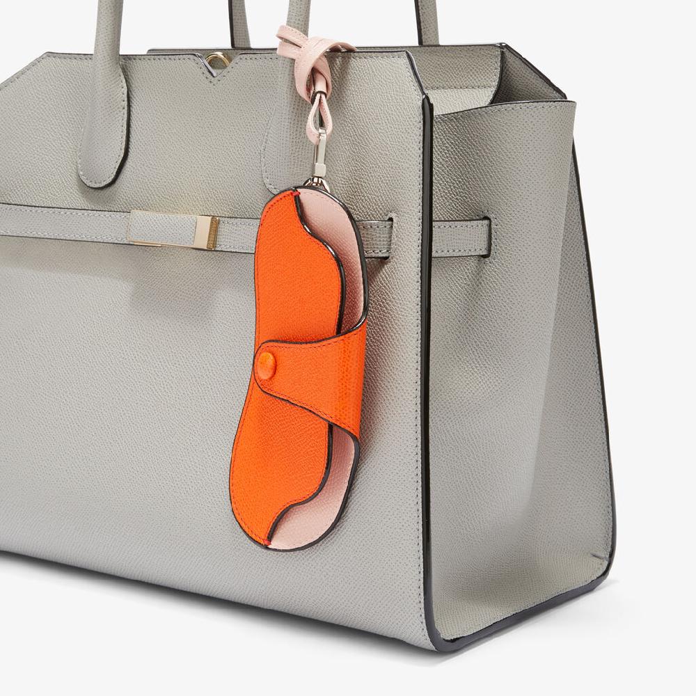 Valextra Custodia occhiali di Lusso in Pelle Arancione e Rosa | Valextra Promozione