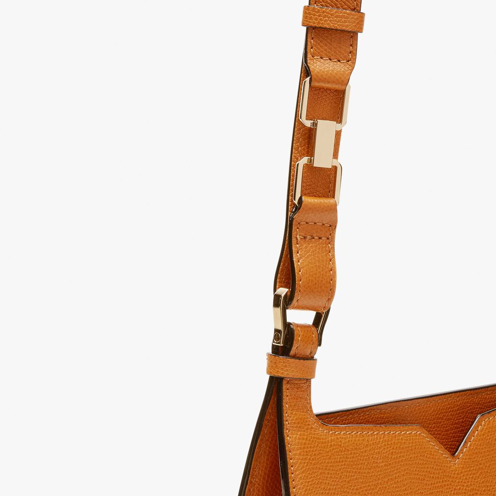 Valextra Borsa a spalla Mini in Pelle Marrone | Valextra Hobo Spedizione Gratuita
