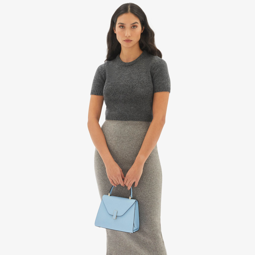 Valextra Borsa a mano da Donna Mini in Pelle Blu | Valextra Iside Pezzi Unici