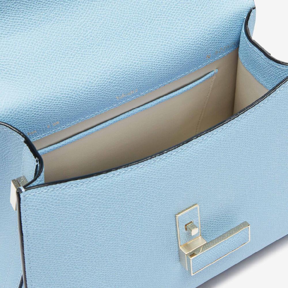 Valextra Borsa a mano da Donna Mini in Pelle Blu | Valextra Iside Pezzi Unici
