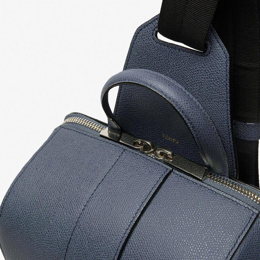 Valextra Zaino monospalla comodo in Pelle Grigia | Valextra V-Line Prezzo Ridotto