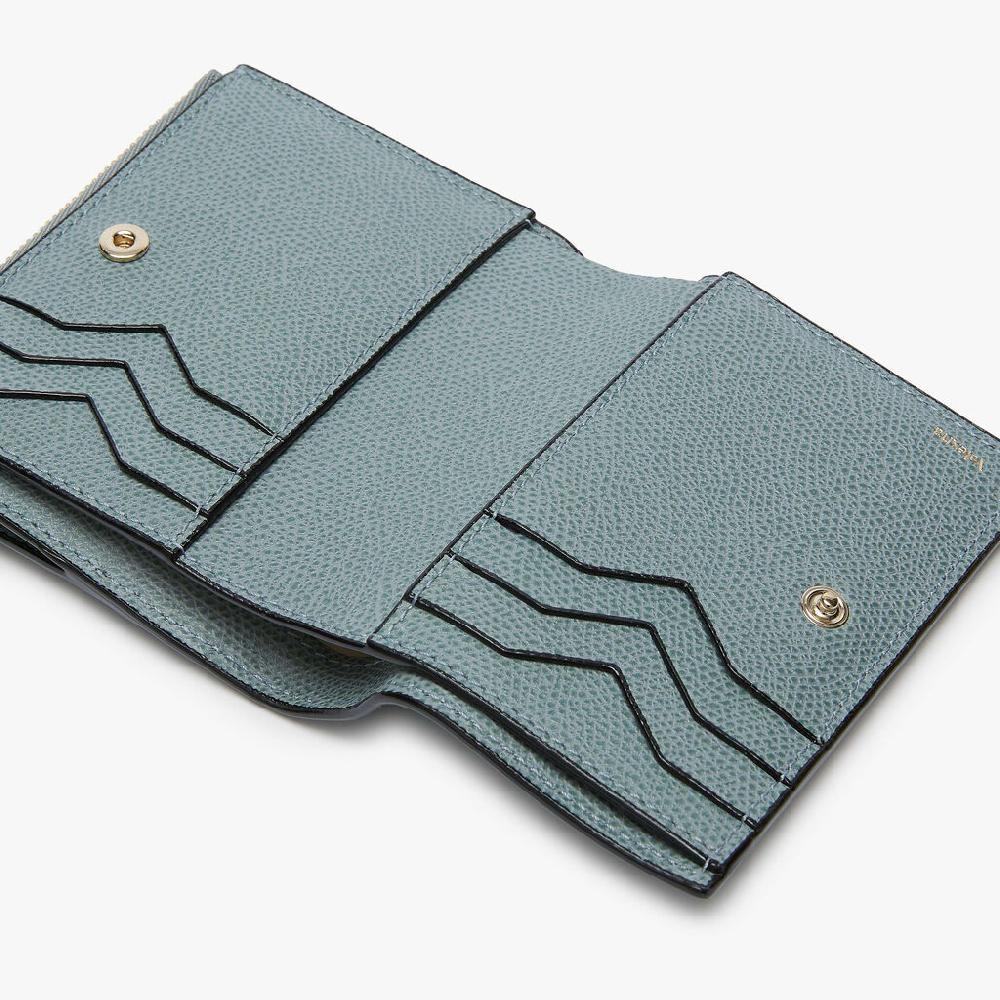 Valextra Portafoglio da Donna di Lusso in Pelle Azzurra cerulea | Valextra Offerta