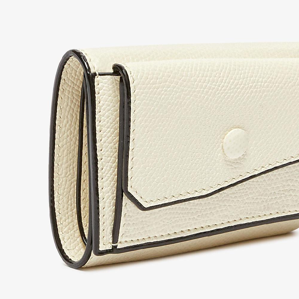 Valextra Portafoglio compatto Bifold in Pelle Bianca | Valextra Economico