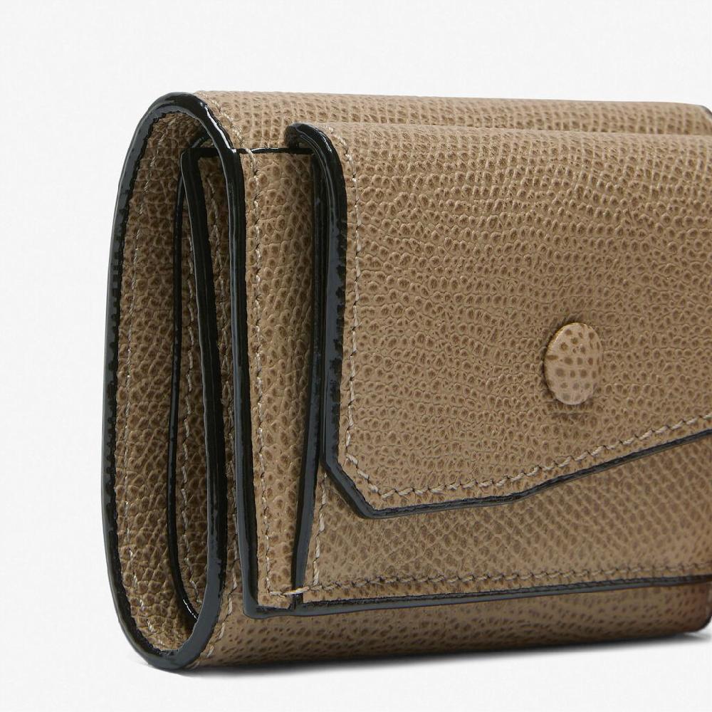 Valextra Portafoglio Bifold in Pelle Marrone Tortora | Valextra Online