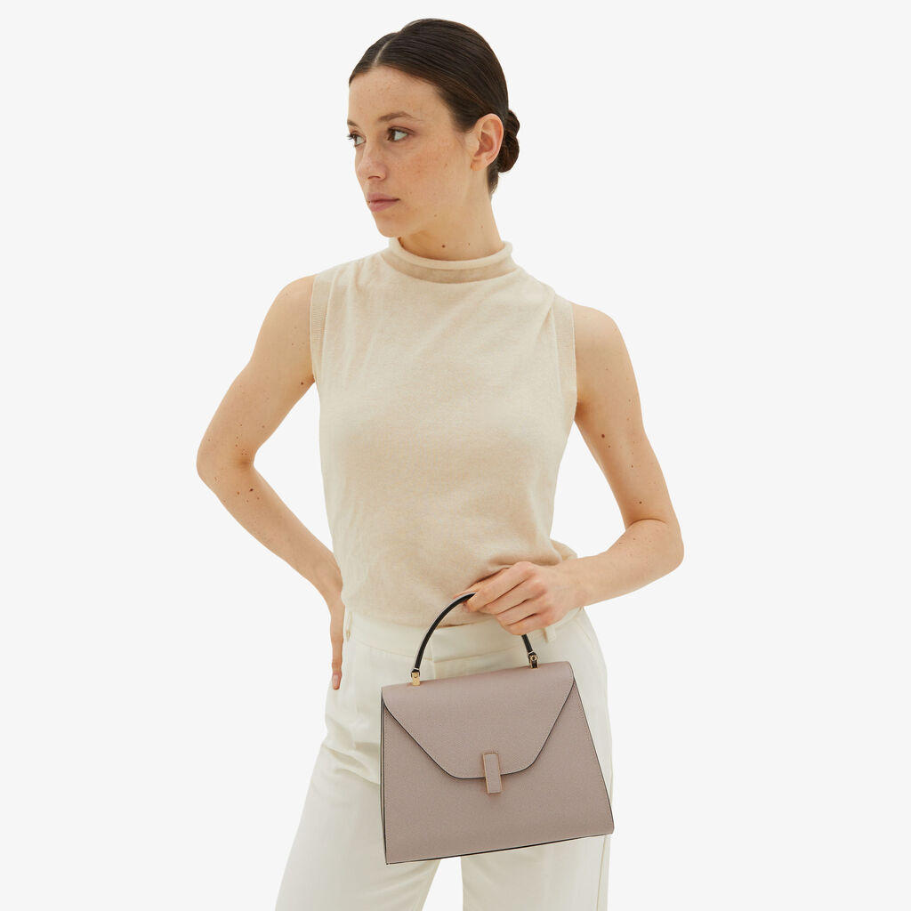 Valextra Borsa a mano da Donna in Pelle Rosa Nude | Valextra Iside Vendita Calda