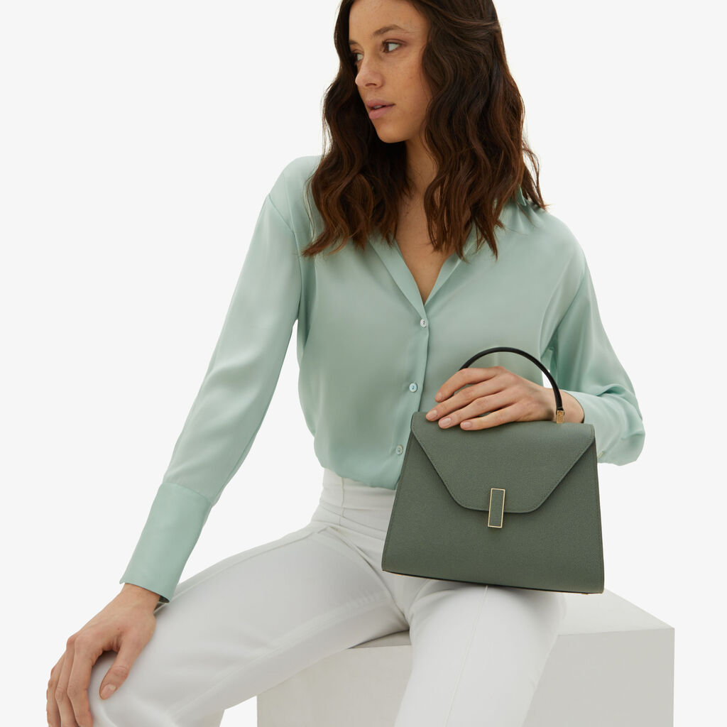 Valextra Borsa a mano da Donna in Pelle Verde di Lusso | Valextra Iside Vendita Economica