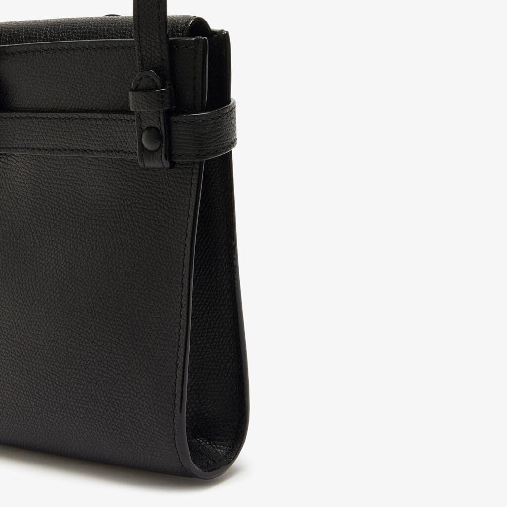 Valextra Borsa a tracolla Micro in Pelle Nera | Valextra Brera Moda