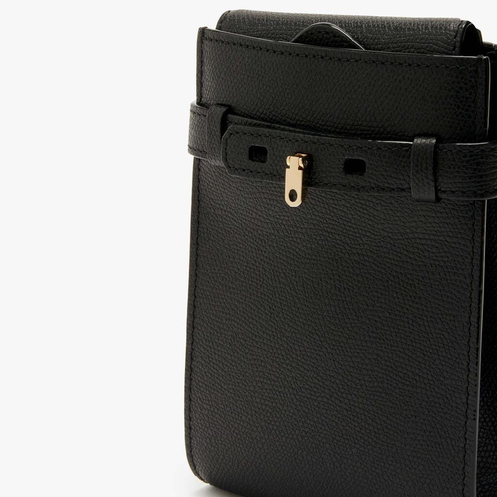Valextra Borsa a tracolla Micro in Pelle Nera | Valextra Brera Moda