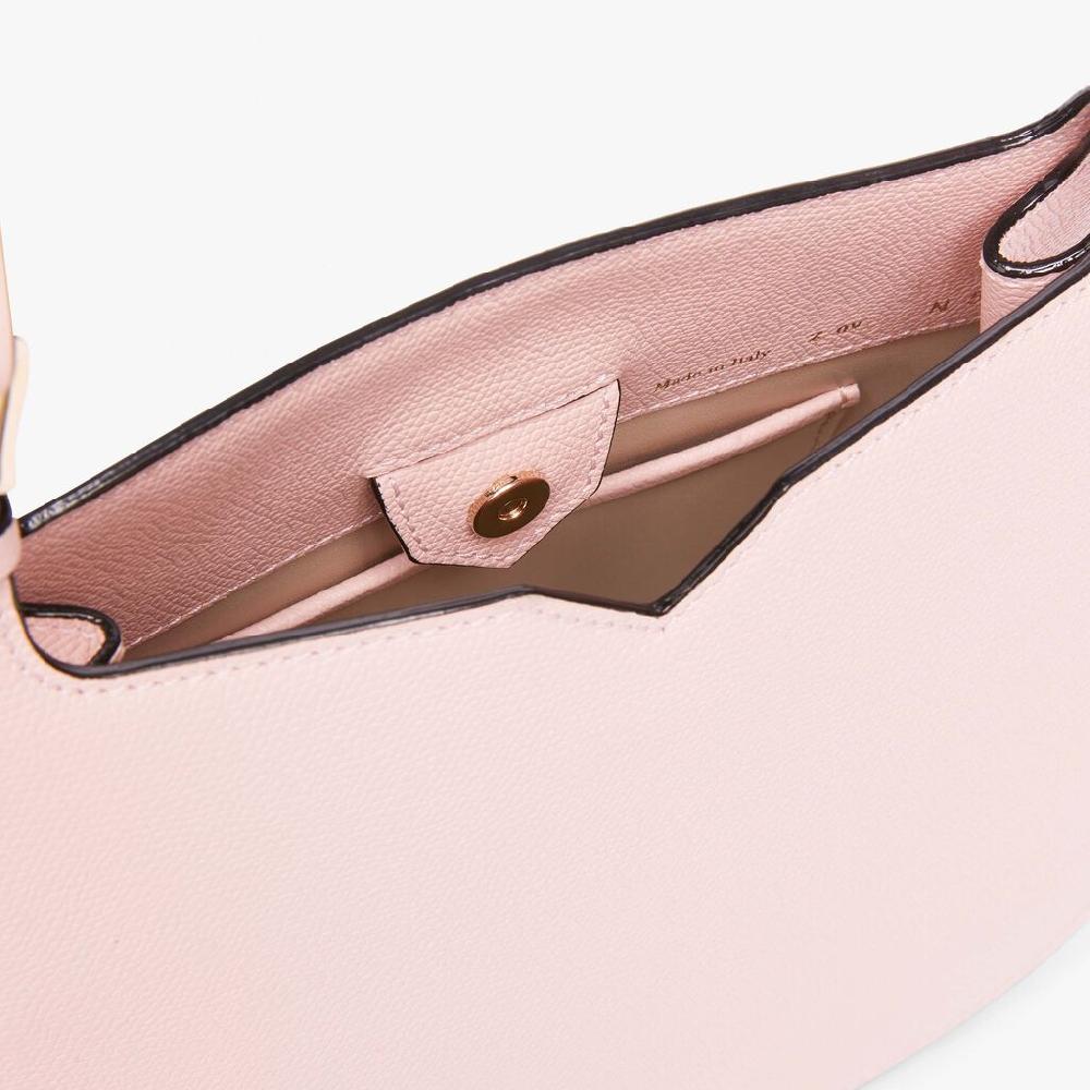 Valextra Borsa a spalla Mini in Pelle Rosa | Valextra Hobo Italy