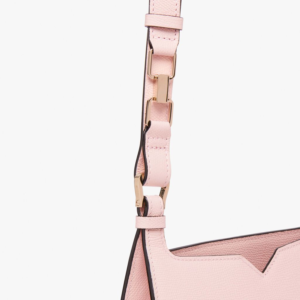 Valextra Borsa a spalla Mini in Pelle Rosa | Valextra Hobo Italy