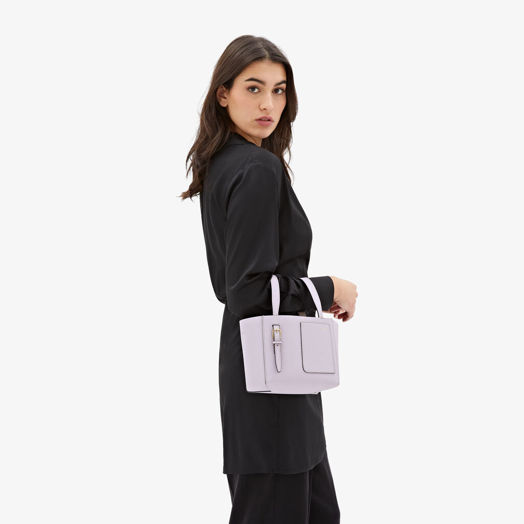 Valextra Borsa a secchiello Donna di Lusso in Pelle Lilla | Valextra Soft 2025