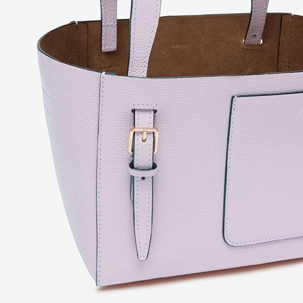 Valextra Borsa a secchiello Donna di Lusso in Pelle Lilla | Valextra Soft 2025