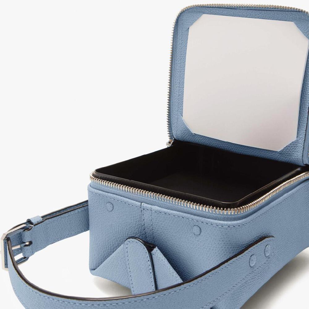 Valextra Borsetta in Pelle Azzurra con tracolla | Valextra Tric Trac Nuovo