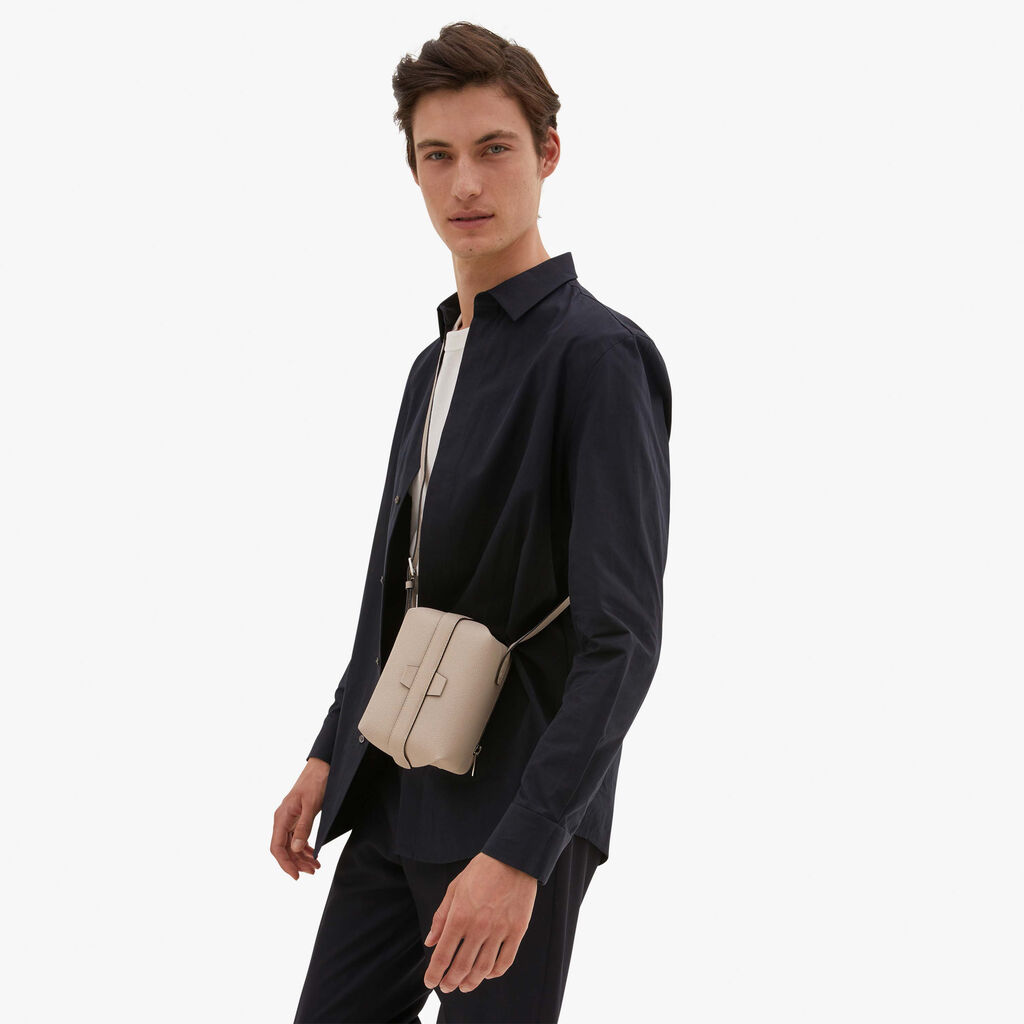 Valextra Borsa a tracolla Mini in Pelle Rosa Nude | Valextra Tric Trac Qualità