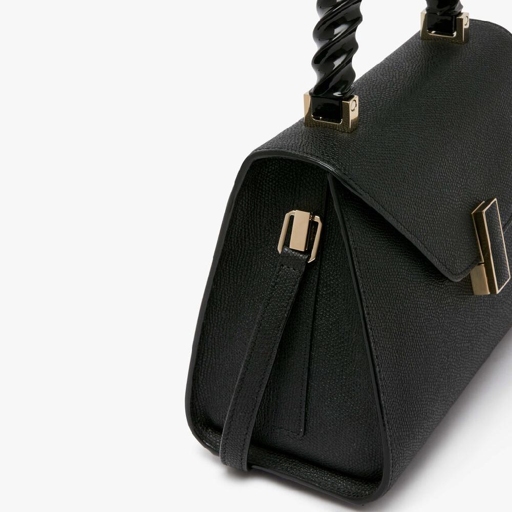 Valextra Borsa a mano da Donna Mini in Pelle rigida Nera | Valextra Iside Promozione